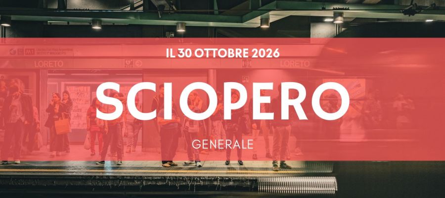 Banchina della stazione Loreto della metropolitana di Milano con persone in attesa del treno, sciopero generale del 30 ottobre 2026
